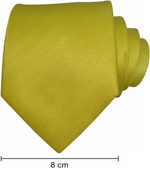 Plain Fishbone Ties - Lemon Yellow
